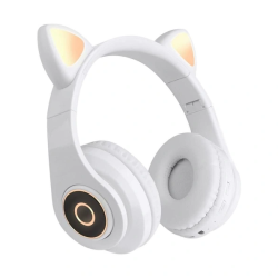 Extralink Kids Headphones Pro Bianche | Cuffie cablate | Orecchie da gatto - Immagine 2