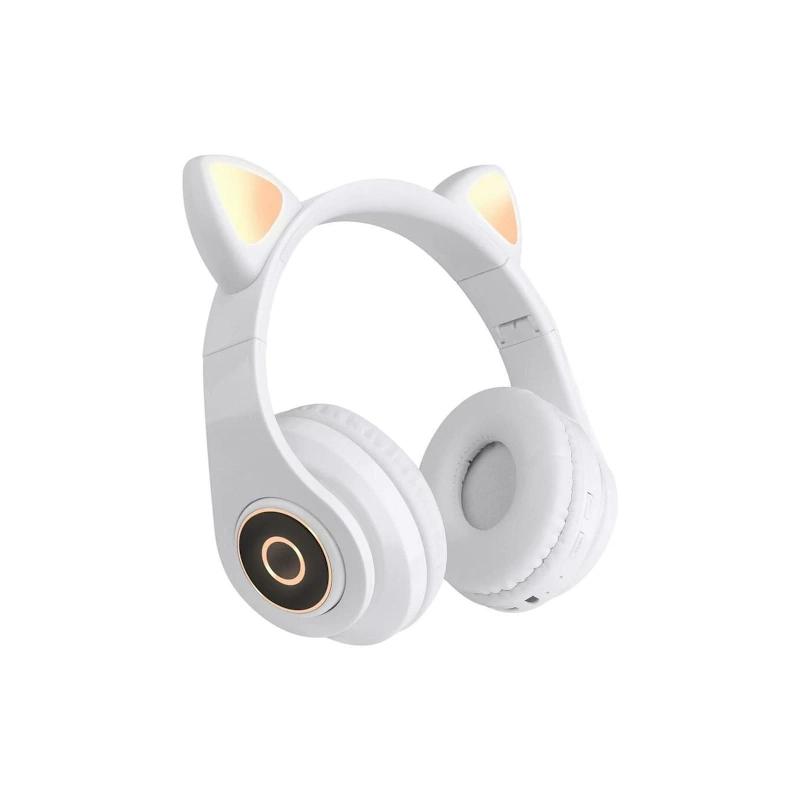 Extralink Kids Headphones Pro Blanco | Auriculares con cable | Orejas de gato - Imagen 2