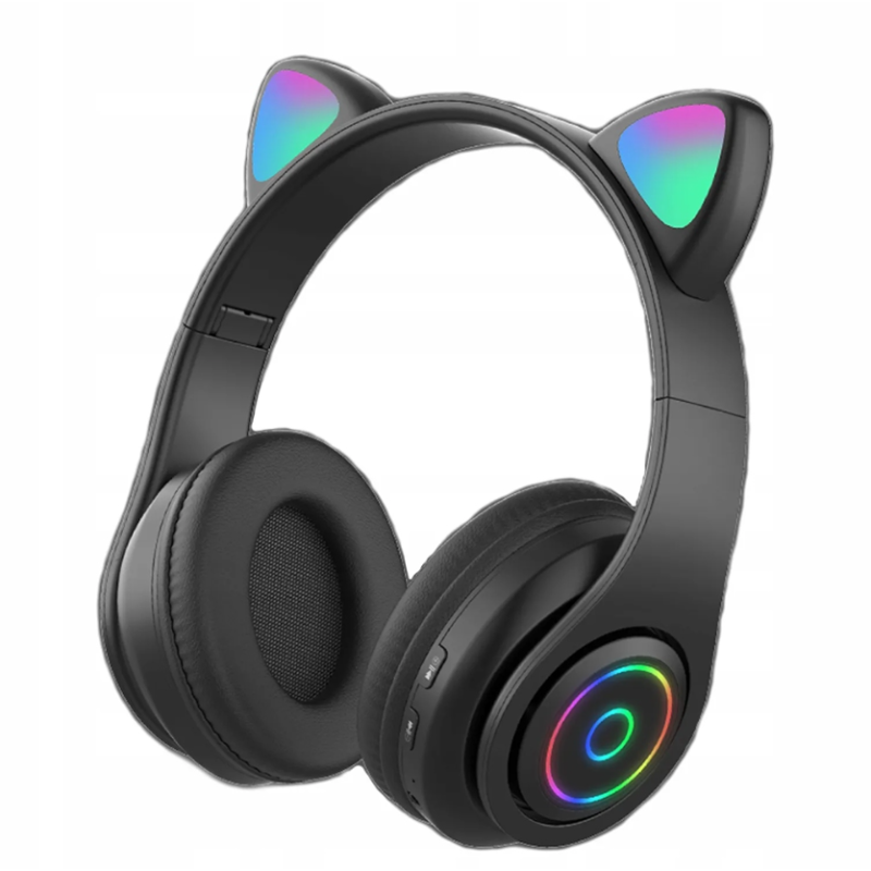 Extralink Kids Headphones Pro Negro | Auriculares con cable | Orejas de gato - Imagen 2
