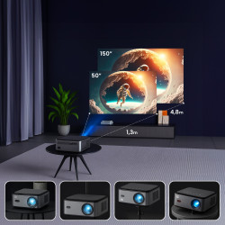 Extralink Smart Life Vision Pro | Projetor | 450 ANSI, 1080p, Android 9.0 - Imagem 9