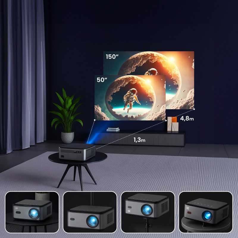Extralink Smart Life Vision Pro Projektörü, 450 ANSI, 1080p, Android 9.0 - Görsel 9