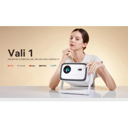Wanbo Vali 1 Biały | Projector | Full HD, 900 ANSI, Android TV 11, Gimbal - Obrázek 3