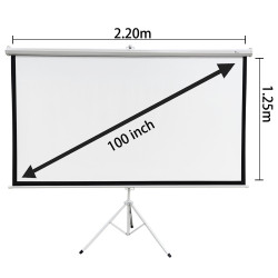 Pantalla de proyección Extralink de 100", 16:9, 220x125cm, PVC, enrollado semiautomático - Imagen 3