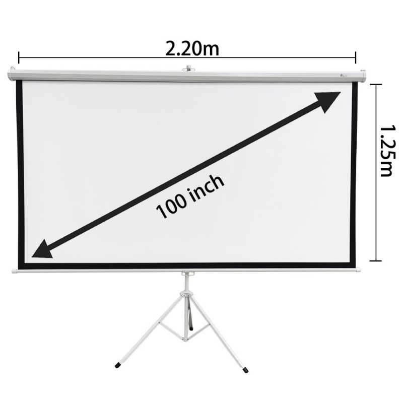 Projekční plátno Extralink 100", 16:9, 220x125cm, PVC, poloautomatické navíjení - Obrázek 3