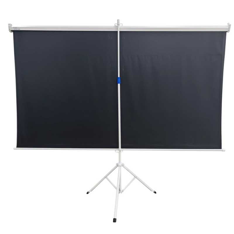 EXTRALINK PROJECTION SCREEN 100" 16:9, 220x125CM WHITE PVC, SEMI-AUTO ROLLER, WITH STAND, PSR-100 - Immagine 4