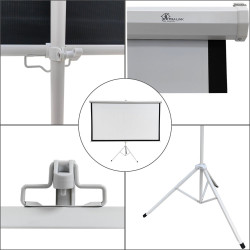 Extralink Projektionsleinwand 120", 16:9, 266x149cm, PVC, halbautomatische Aufwicklung - Bild 9