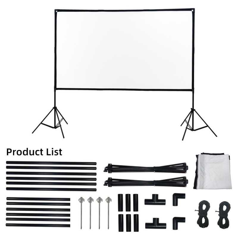 Extralink Foldable Projection Screen 100" PSF-100 | Tela de projeçao dobrável | 16:9, 220x125cm, branco - Imagem 7