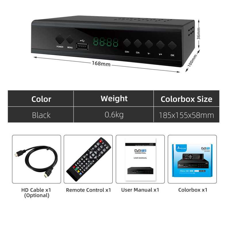 Extralink Home | Sintonizador decodificador de TV terrestre DVB-T2 | H.265 HEVC FULL HD USB HDMI + controle remoto - Imagem 4