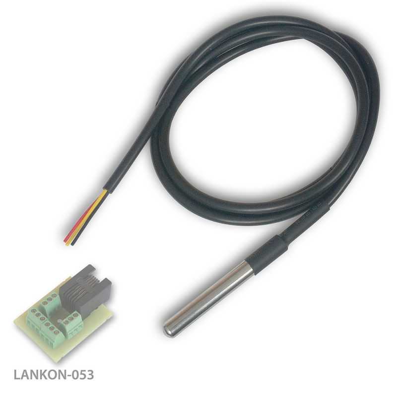 Датчик температуры Tinycontrol DS18B20, 1Wire, влагозащитный, кабель 3м