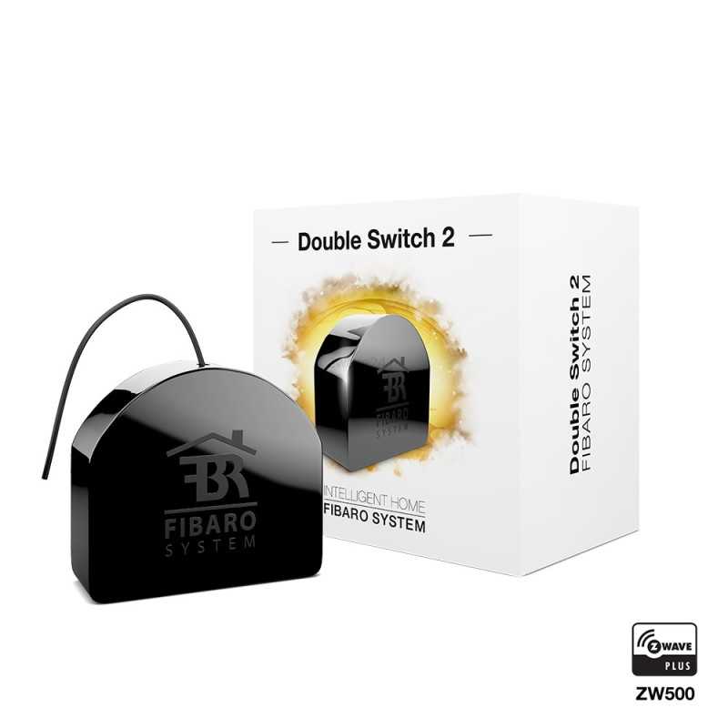 Fibaro FGS-223 ZW5 | Interruptor duplo | montado na parede