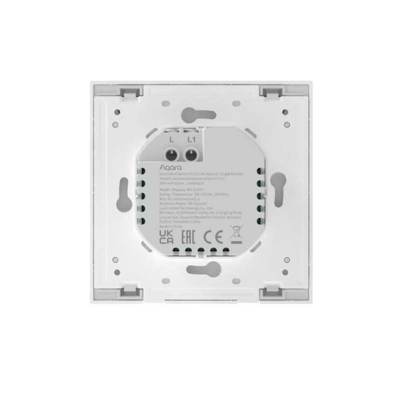 Aqara Wall Single Switch H1 | Módulo de conmutación | sin neutro, Zigbee 3.0, EU, WS-EUK01 - Imagen 3