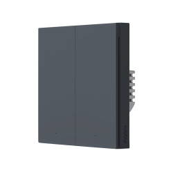 Aqara Smart Wall Switch H1 Gray | Wall Switch | Dual, with neutral wire, Zigbee 3.0, EU, WS-EUK04-G - Image 2