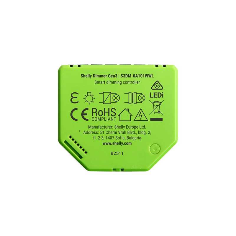 SHELLY DIMMER GEN3 SMART DIMMING CONTROLLER - Imagem 2