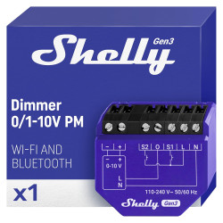 SHELLY DIMMER 0/1-10V PM GEN3 SMART DIMMING CONTROLLER WITH POWER MEASUREMENT - Imagem 2
