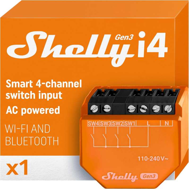SHELLY I4 GEN3 SMART 4-CHANNEL INPUTS CONTROLLER - Изображение 2