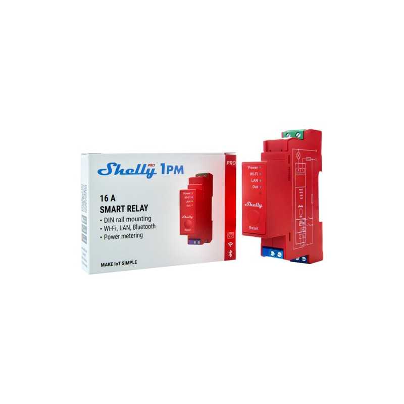 SHELLY PRO 1PM 1-PHASE, 1-CHANNEL RELAY WITH AN INTEGRATED POWER METER - Imagem 2