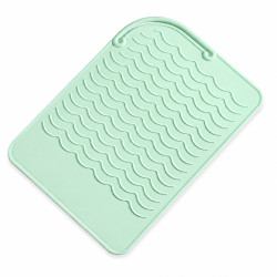 EXTRALINK HOME MATA SILIKONOWA PODKŁADKA POD LOKÓWKĘ PROSTOWNICĘ DO ŁAZIENKI 22X16 CM ZIELONA - Imagem 2