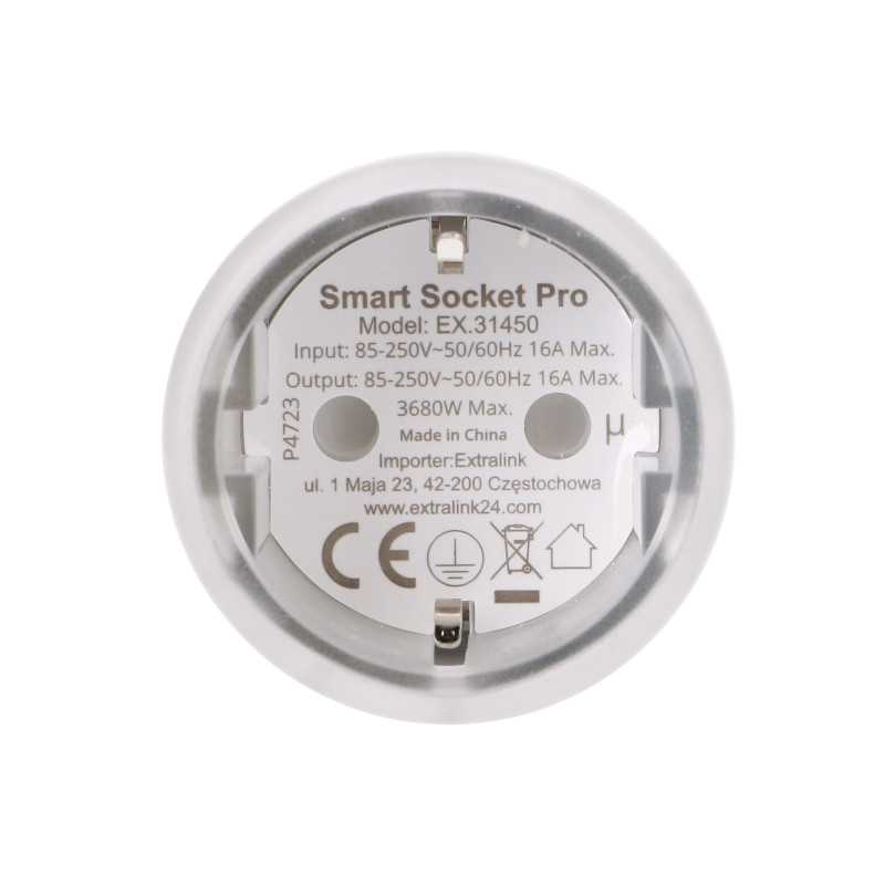 Extralink Smartlife Smart Socket SC Pro, Zigbee, Homekit, Tuya, 3680W Akıllı Priz - Görsel 3