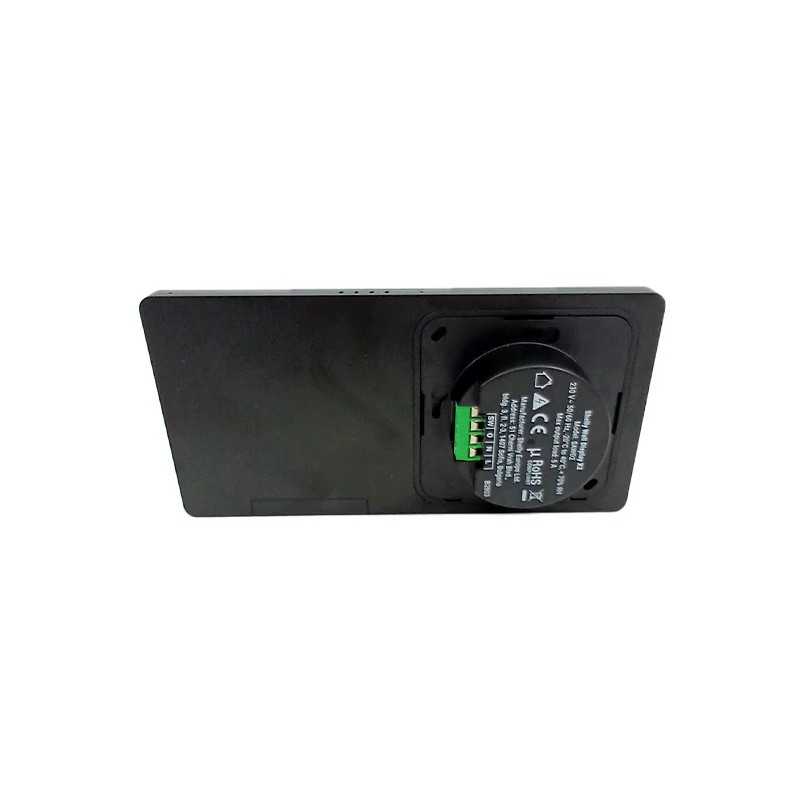 Shelly Wall Display X2 Czarny + BLU H&T | Inteligentny panel sterowania z przekaźnikiem | 5A WiFi/Bluetooth - Zdjęcie 3