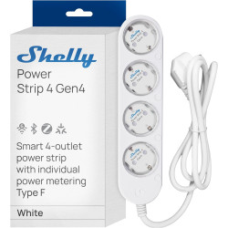 SHELLY POWER STRIP 4 GEN4 WHITE MATTER-CERTIFIED, COMPACT SMART POWER STRIP - Изображение 2