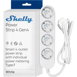 SHELLY POWER STRIP 4 GEN4 WHITE MATTER-CERTIFIED, COMPACT SMART POWER STRIP - Imagen 2