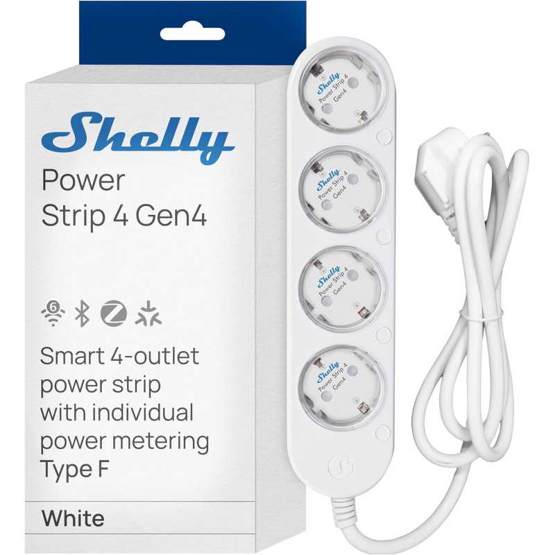 SHELLY POWER STRIP 4 GEN4 WHITE MATTER-CERTIFIED, COMPACT SMART POWER STRIP - Изображение 2