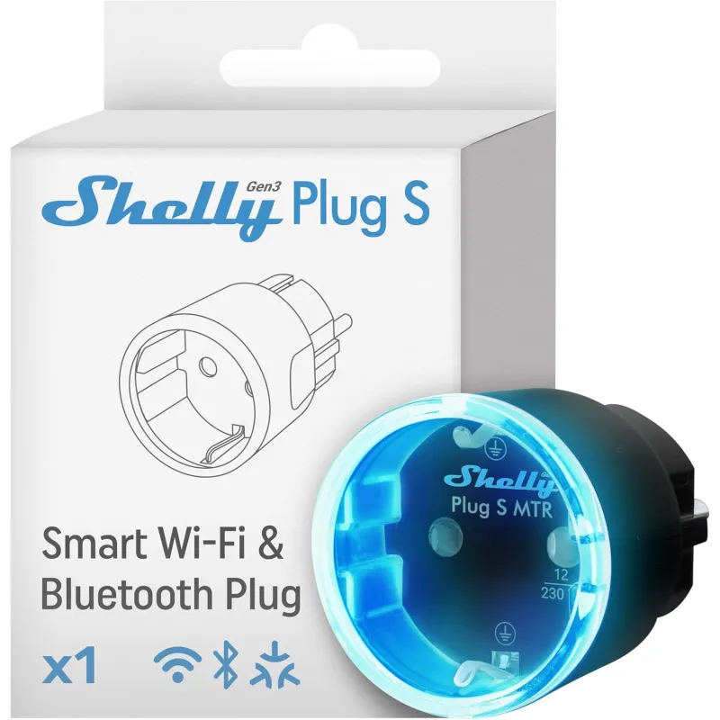SHELLY PLUG S GEN3 BLACK MATTER-COMPATIBLE SMART PLUG WITH POWER MONITORING - Imagem 2