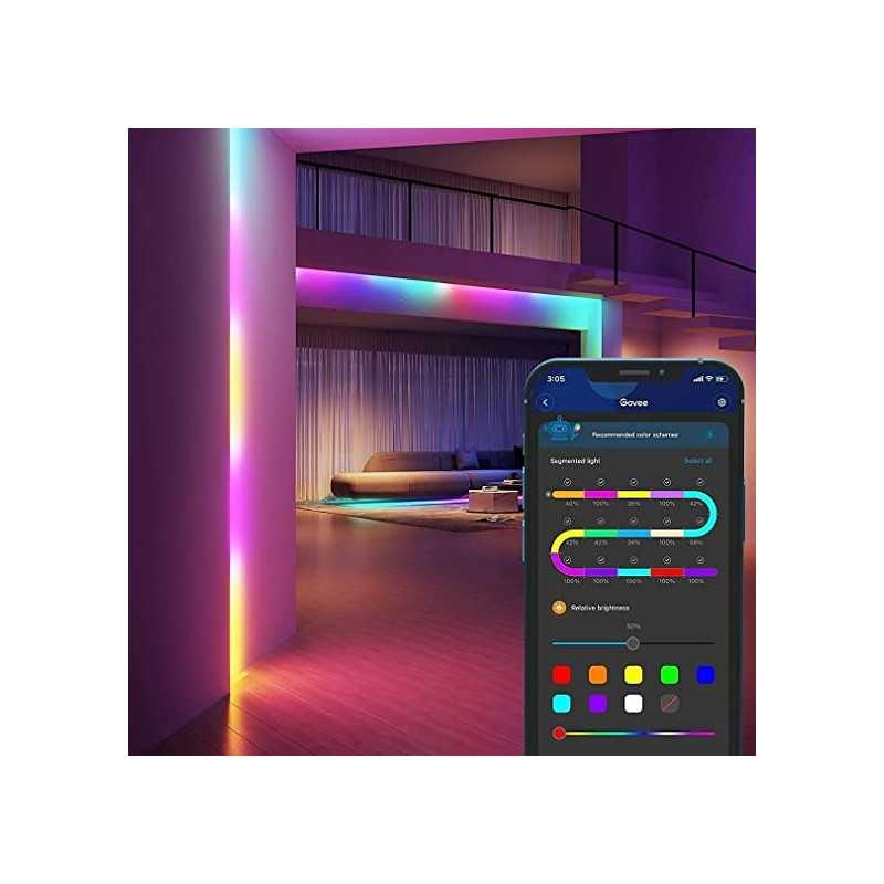 Govee H618A Basic LED Strip Light 5m | Faixa de LED | Wi-Fi, Bluetooth, RGBIC - Imagem 2