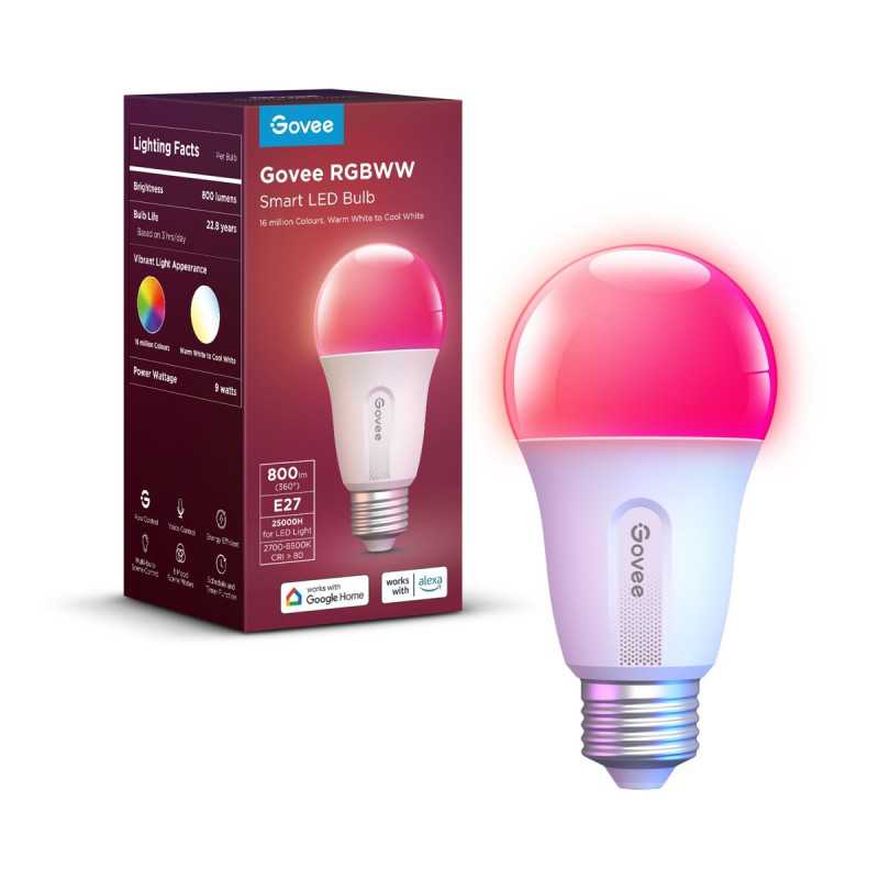 Lâmpada Inteligente RGB Govee H6004, 800LM, Wi-Fi 2.4GHz + Bluetooth