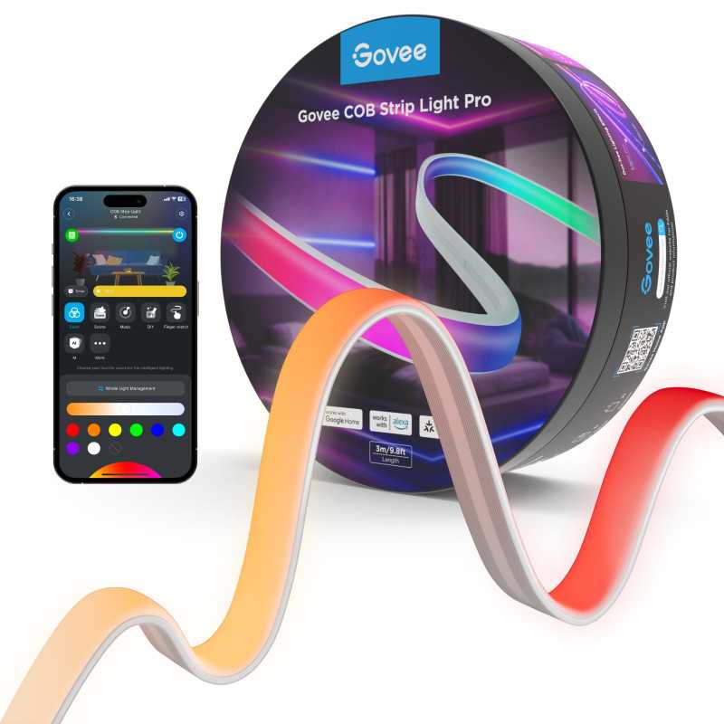 Govee H61E5 COB Strip Lights Pro 3m | Tira de LED | Wi-Fi, Bluetooth, RGBICW