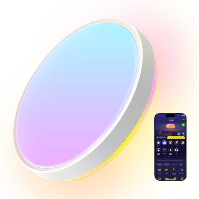 Govee H60A6 15inch RGBICWW + RGBICWW Round Smart Ceiling Light | Lampa sufitowa LED | 4300lm, 2700K-6500K, 2.4GHz Wi-Fi + Blueto - Zdjęcie 2