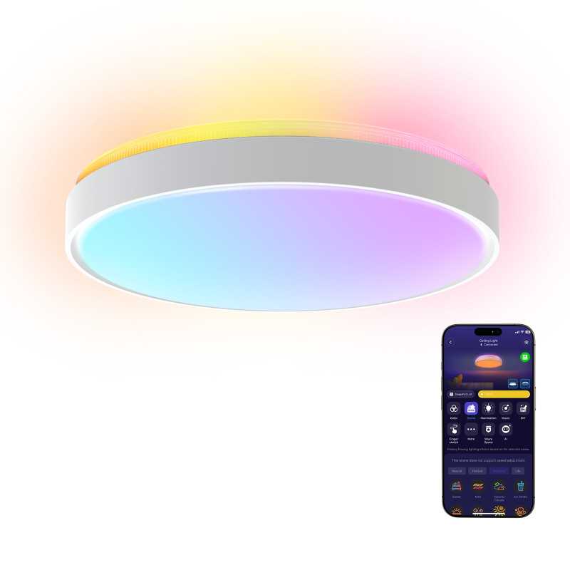 Govee H60A6 15inch RGBICWW + RGBICWW Round Smart Ceiling Light | Lampa sufitowa LED | 4300lm, 2700K-6500K, 2.4GHz Wi-Fi + Blueto - Zdjęcie 3