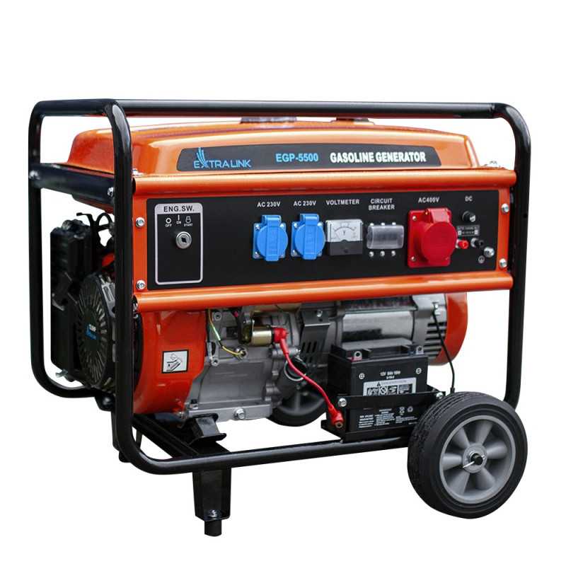 Extralink EGP-5500 Taşınabilir Jeneratör, Benzinli, 5,5kW 3F - Görsel 2