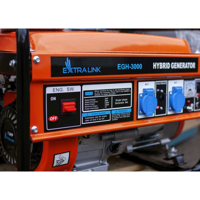 Extralink EGH-3000 | Generatore di corrente | ibrido, 3kW 1F - Immagine 4