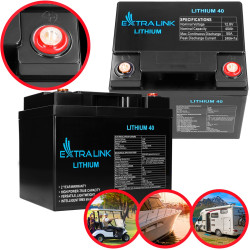 Extralink LiFePO4 40AH | Baterie | 12.8V, BMS