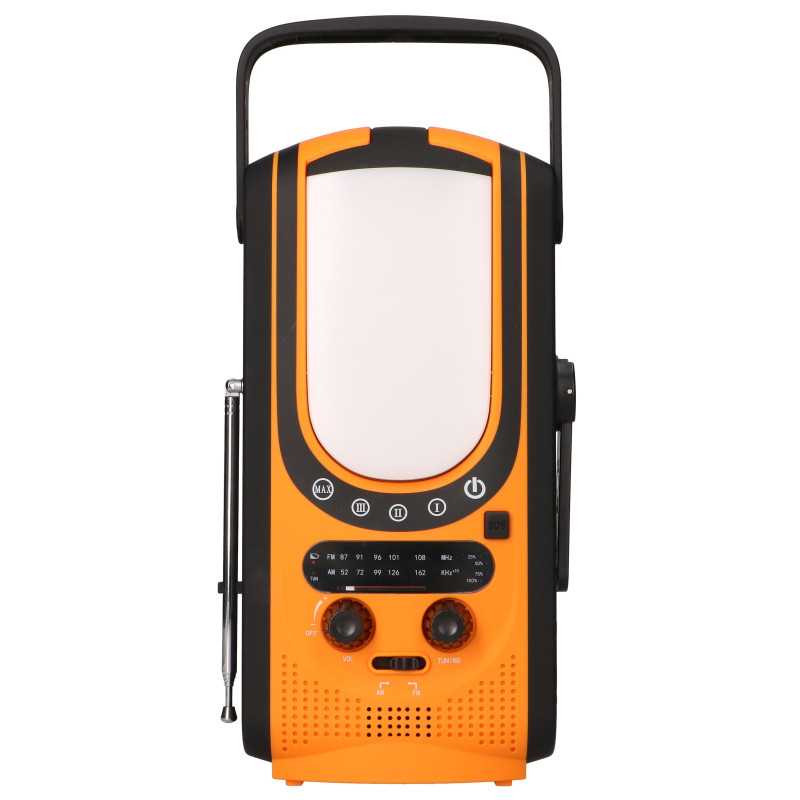 Extralink | Solar emergency radio with hand crank | dynamo, powerbank, 6000mAh, with SOS flashlight - Image 2