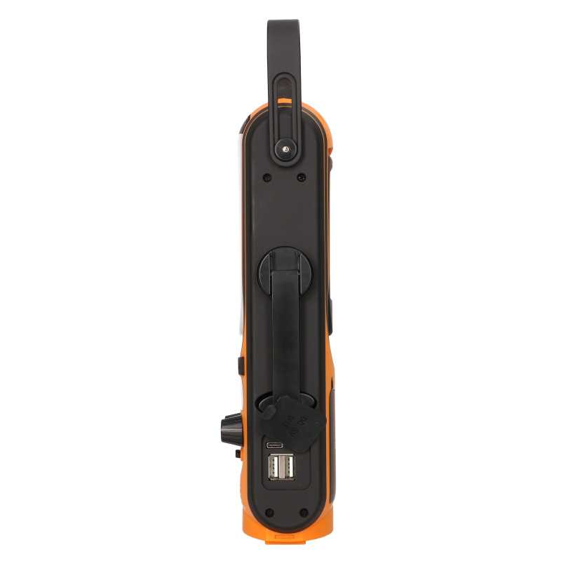 Extralink | Rádio de emergencia solar com manivela | Dínamo, Powerbank, 6000mAh, com lanterna SOS - Imagem 6