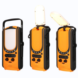 Extralink | Solar emergency radio with hand crank | dynamo, powerbank, 6000mAh, with SOS flashlight - Image 8