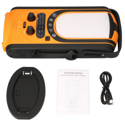 Extralink | Solar emergency radio with hand crank | dynamo, powerbank, 6000mAh, with SOS flashlight - Image 9