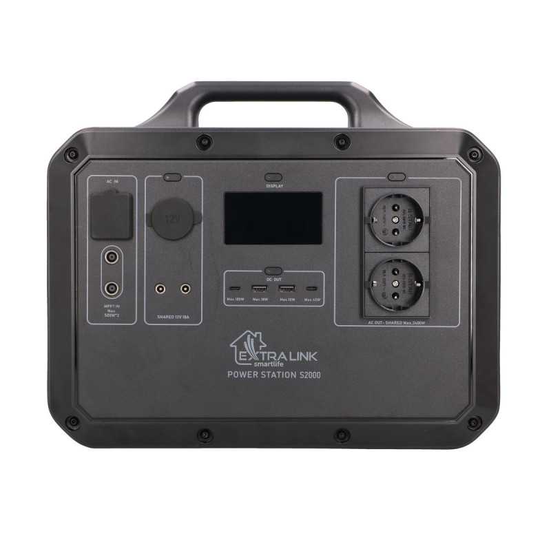 Extralink Power Ranger EPS-S2000F Jackery, Bluetti, Ecoflow replacement | Power station | 2240 Wh, 2400W, LiFePO4, Tuya - Image 2