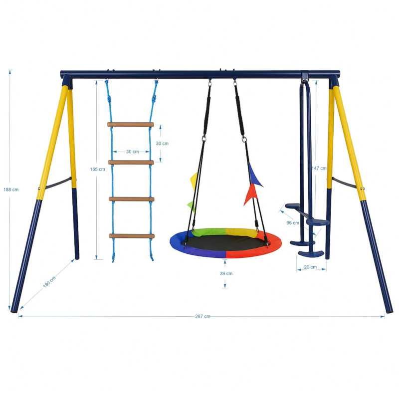 Black Forest Frame Swing, Nest Swing + Ladder + 263x185x185cm - Image 2