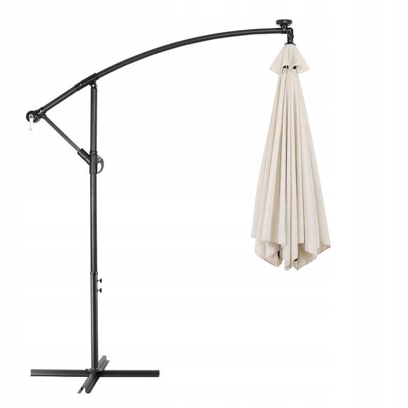 BLACK FOREST PARASOL OGRODOWY NA WYSIĘGNIKU 3M DUŻY BEŻOWY L-0713 - Immagine 3