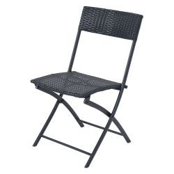 Conjunto Pequeno de Móveis para Jardim Black Forest, Duas Cadeiras + Mesa Preta - Imagem 5