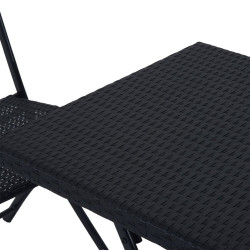 Pequeno Juego de Muebles de Jardín Black Forest, Dos Sillas + Mesa Negra - Imagen 6