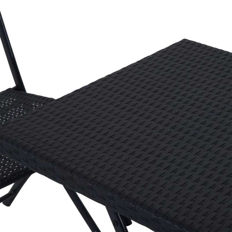 Conjunto Pequeno de Móveis para Jardim Black Forest, Duas Cadeiras + Mesa Preta - Imagem 6