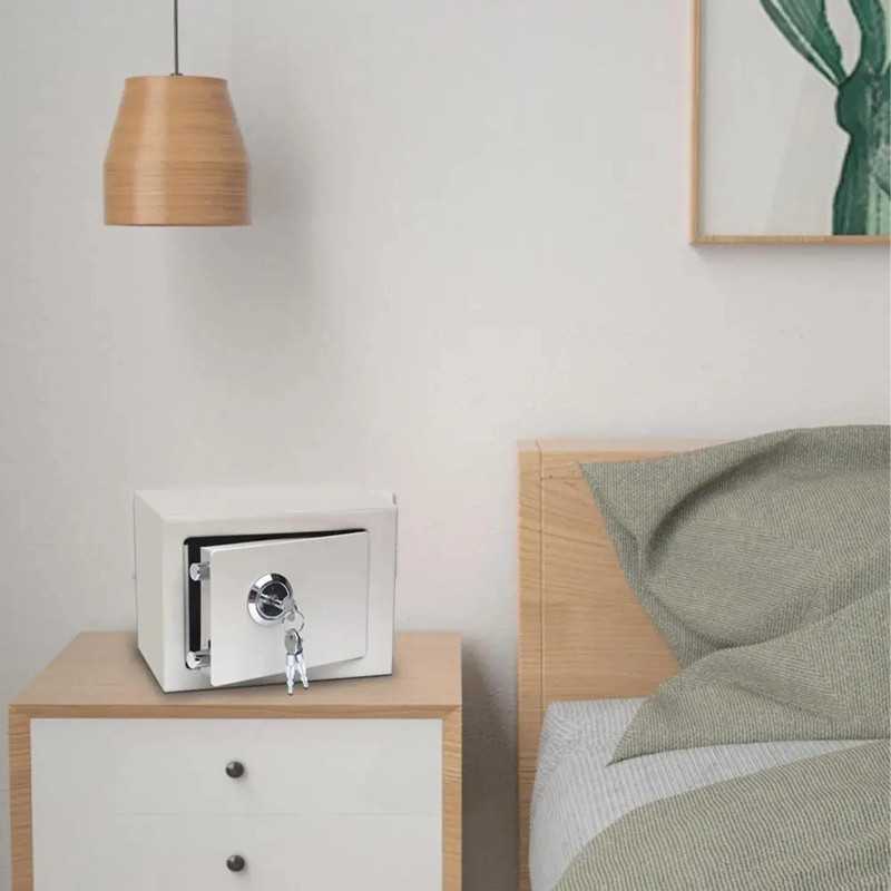 Extralink Home | Cofre doméstico | Caixa de depósito de chaves, caixa de dinheiro blindada, Branco, S-404 - Imagem 4