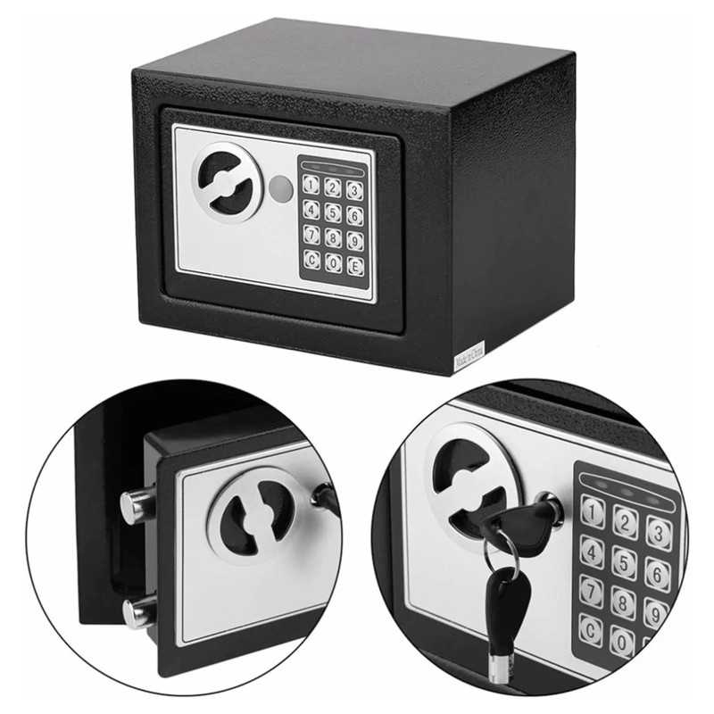 Extralink Home | Cofre com fechadura electrónica | código digital, caixa blindada, chaves, S-406 - Imagem 4
