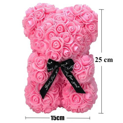 Urso de Rosa LED Extralink Home, Conjunto de Rosa 25cm Rosa - Imagem 4