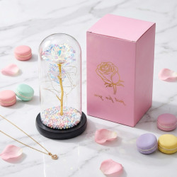 Rosa Eterna em Vidro Extralink Home, Luz LED Branca - Imagem 3