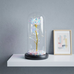 Rosa Eterna em Vidro Extralink Home, Luz LED Branca - Imagem 5